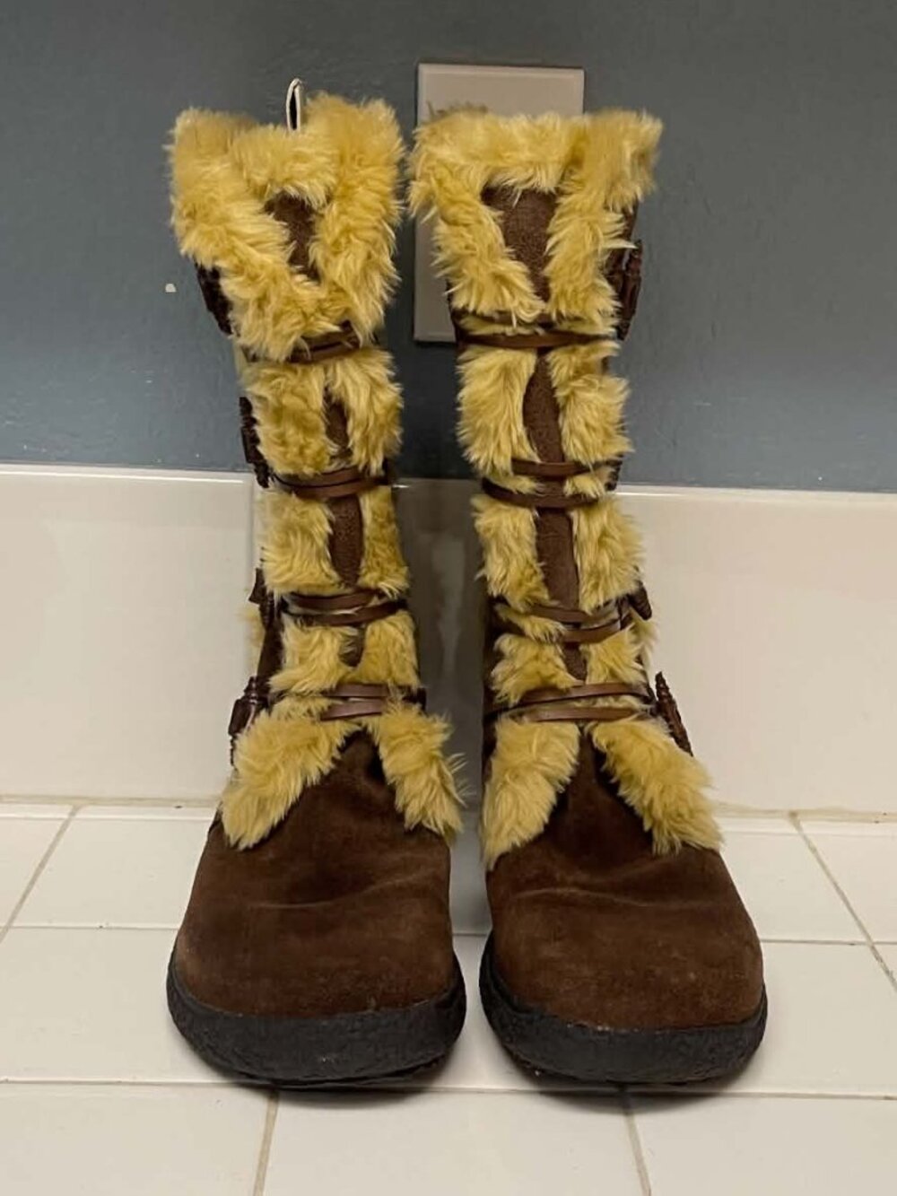 Earth Origins Jem faux fur tall boots, womens